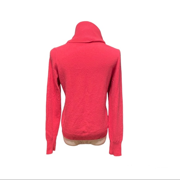 J Crew Bright Pink Wool Blend Cowl Neck Sweater - Picture 3 of 6